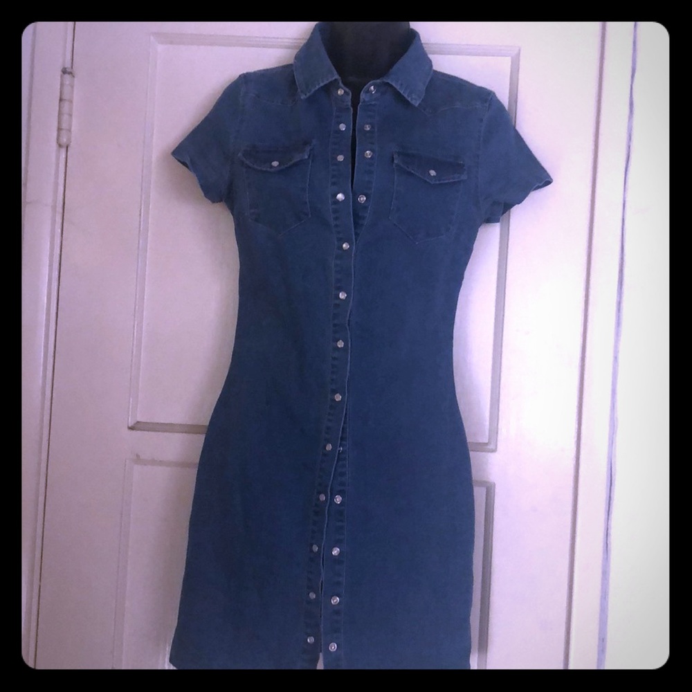 Denim Mini Dress by Fashion Nova